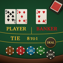 Wildsino - Baccarat Table - High Stakes Card Game